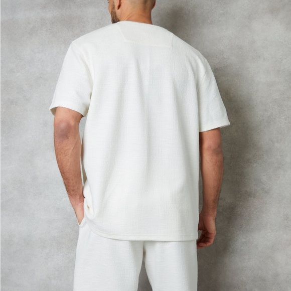 Threadbare Men's Beige Textured Short Sleeve Tee - Picture 4 of 10